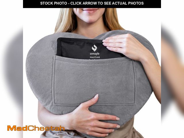 Lot 74-14274758 - Zomaple Open Heart Surgery Pillow + Gel Pack, Grey Ã¢â¬â Eases Chest Pressure for Calmer Rides &a...