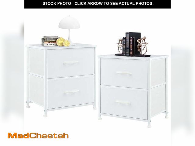 Lot 74-14585611 - CONCETTA 2-Pack Fabric Storage Dresser with 2 Drawers, Nightstand for Bedroom, Closet, Storage Furni...