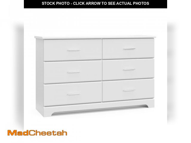 Lot 74-12106362 - Storkcraft Brookside 6 Drawer Double Dresser (White) Ã¢â¬â GREENGUARD Gold Certified, Dresser For...