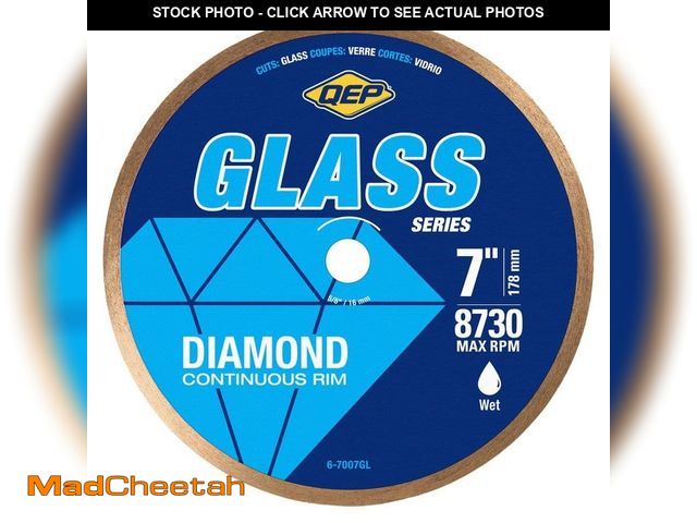 Lot 74-14390262 - QEP Glass Series 7 in. Premium Diamond Saw Blade Cuts Wet Through Glass - UNUSED