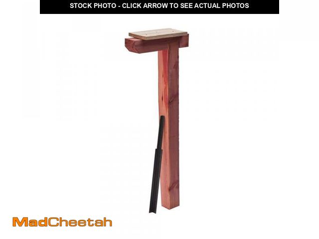 Lot 74-12031999 - Architectural Mailboxes Cedar Drive-In Top Mount Mailbox Post, NaturalÃâÃ Untreated Cedar - USED