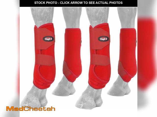 Lot 74-10826679 - Tough 1 Extreme Vented Sport Boots Set, Red, Medium (MISSING 2) - USED