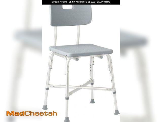 Lot 74-12510362 - Medline Heavy Duty Shower Chair with Back, Bariatric Bath Chair, Supports Up to 650 lbs - USED