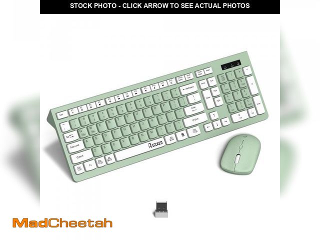 Lot 74-12123165 - Wireless Keyboard and Mouse Combo, Full-Sized Wireless Keyboard and Adjustable DPI Mouse, 2.4GHz USB...