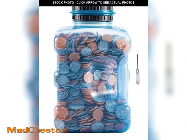 Lot 74-12311615 - Piggy Bank - Large Coin Bank for Adults Boyswith LCD Counter,Great Coin Counter Bank Money Counting ...
