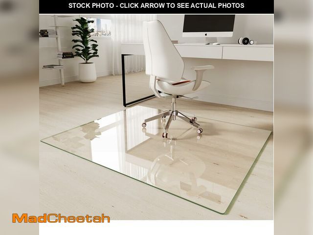 Lot 74-13790923 - Koonmi Tempered Glass Chair Mat 46"x55" - Premium Office Chair Mat for Hardwood Floors &amp; Low-Pil...