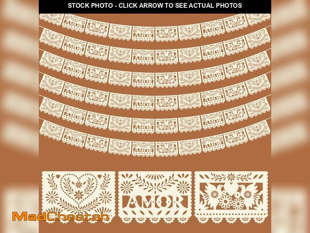 Lot 74-14153560 - TaoBary 6 Pcs Papel Picado Mexican Wedding Cielito Lindo Party Decor 118 Feet Dia De Los Muertos Dec...