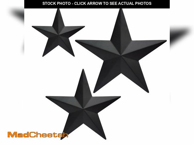 Lot 74-12608867 - VIVICOMFY 6" 9Ã¢â¬Â12"Ã¯Â¼Ë3pieces Black Barn Star Wall Decor,Metal Stars Rustic Vintage Western ...