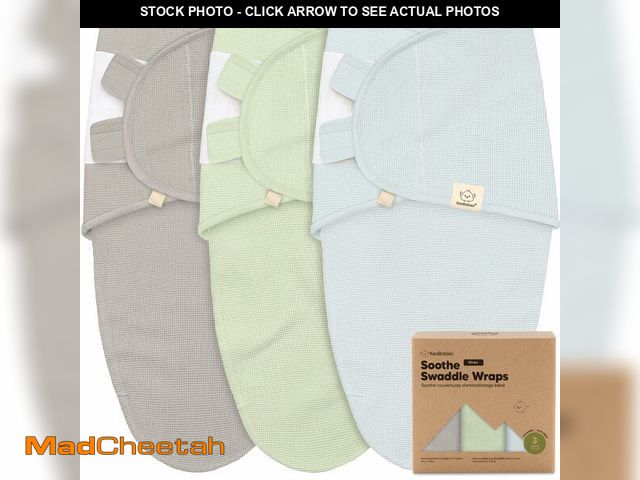 Lot 74-12708520 - 3-Pack Organic Swaddles for Newborns, Baby Sleep Sacks 0-3 Months - Baby Swaddle Wrap, Newborn Weara...