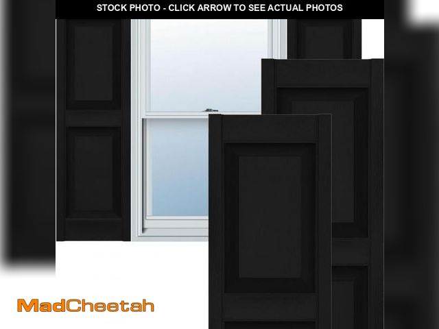 Lot 74-12136712 - (MISSING HARDWARE) 14 3/4"W x 55"H Lifetime Vinyl, Standard Two Equal Panels, Raised Panel Shutters,...