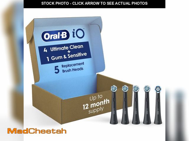 Lot 74-12976150 - Oral-B iO Ultimate Clean Replacement Brush Heads, 5 Count, 4 Ultimate Clean + 1 Gum &amp; Sensitive ...