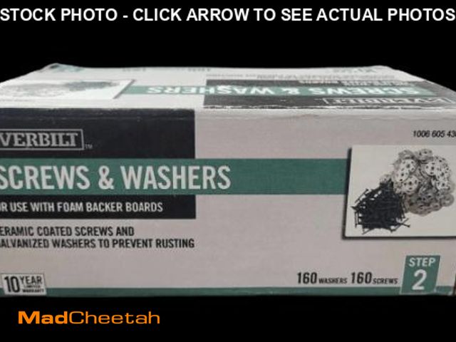Lot 74-12485735 - Everbilt Ceramic-coated Screws And Washers For Tiling â EVB160SW - UNUSED