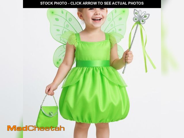 Lot 74-13549326 - ToLaFio Tinkerbell Costume for Girls Princess Tinker Bell Halloween Costume Kids Dress up Fancy Gown...