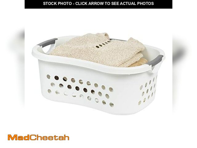 Lot 74-12828982 - IRIS USA Laundry Basket Hamper Bag, Large Plastic 50L / 1.5 Bushel Dirty Clothes Sorter Bin Organize...