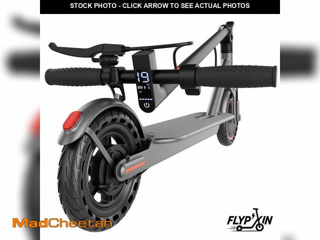 Lot 74-12766495 - (MISSING CHARGER) FLYPKIN FK007 350W Motor Electric Scooter,19 MPH Top Speed, 21-Mile Range, 8.5âW...