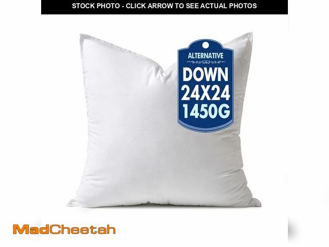 Lot 74-13564143 - MIULEE 24x24 Synthetic Down Alternative Pillow Insert Euro Decorative Throw Pillow 24 x 24 Inch Body...