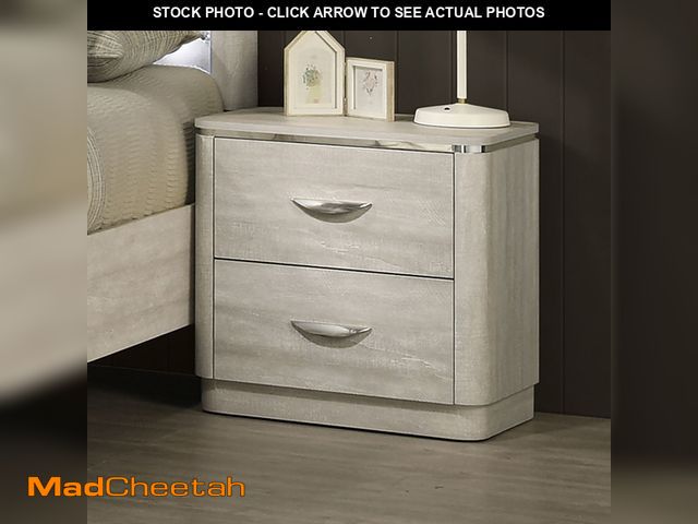 Lot 74-14359809 - *MISSING HANDLES* Farsund Nightstand- Dusty Grey *MISSING HANDLES*  - UNUSED