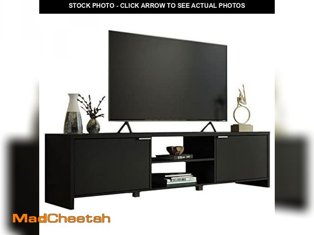 Lot 74-12253363 - Madesa TV Stand Large Media Console with Cable Management for 65, 75 Inch Media Storage Gaming Livin...