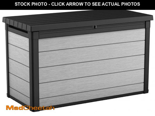 Lot 74-12084561 - (MISSING BRACKET) Keter Denali 200 Gallon Resin Large Deck Box with Double Wall 20mm Panels - Painta...