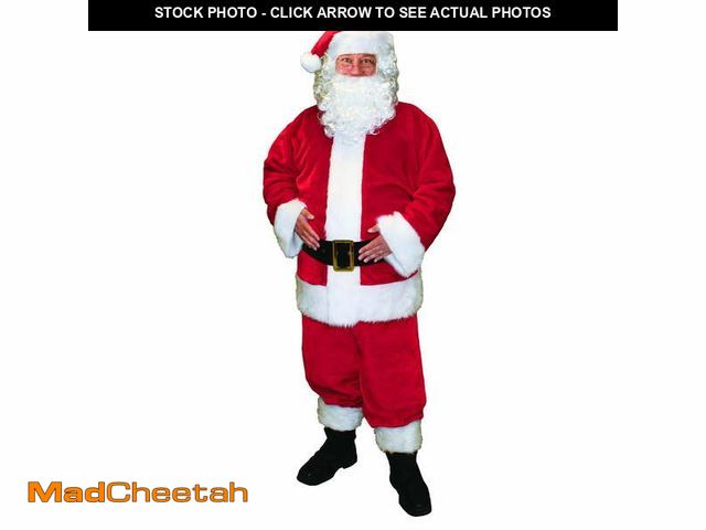 Lot 74-12884874 - 7-Piece Santa Suit Costume, for Adults, One Size, by Holiday Time - UNUSED