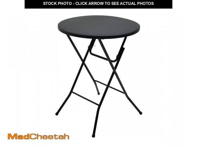 Lot 74-12406871 - Lorelia 31" Round Folding Table White Foldable Plastic Card Outdoor Utility Tables for Picnic Party ...