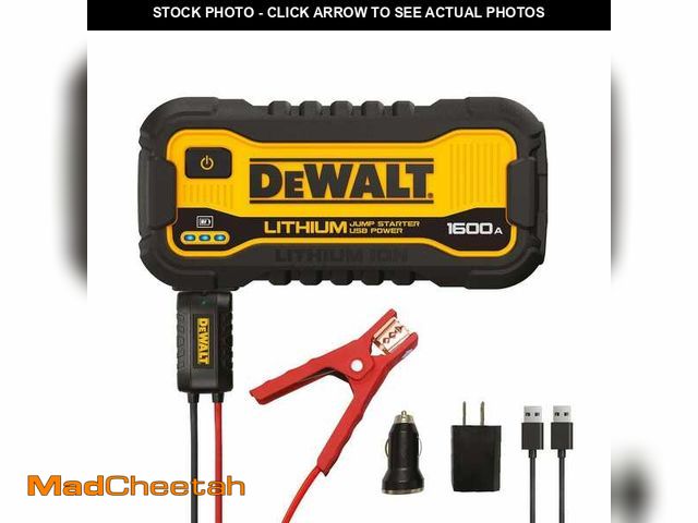 Lot 74-12988815 - DEWALT 1600 Peak Amp Lithium Jump Starter with USB Power Bank - UNUSED