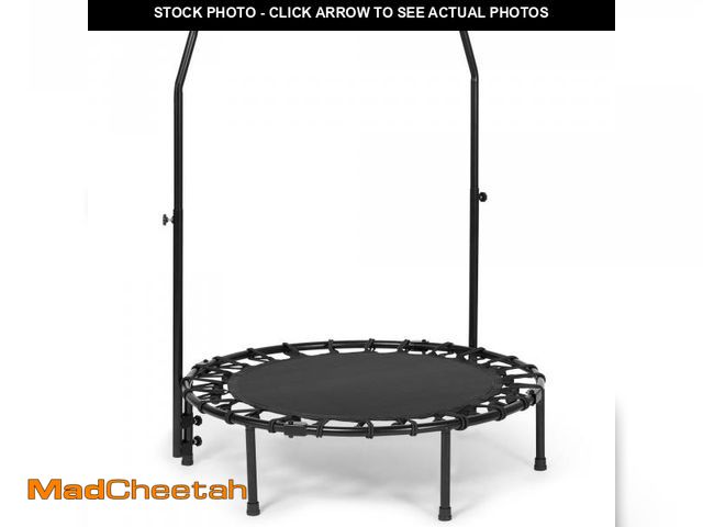 Lot 74-12427444 - Naipo 2 in 1 Circular Trampoline 40in Fitness Trampoline with Bungees Adjustable Foam Handle Exercis...