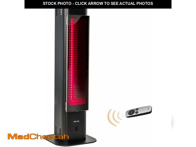 Lot 74-12826941 - EAST OAK Patio Heater, 1500W Infrared Electric Heater, Portable Premium Tower Outdoor Heater with Na...