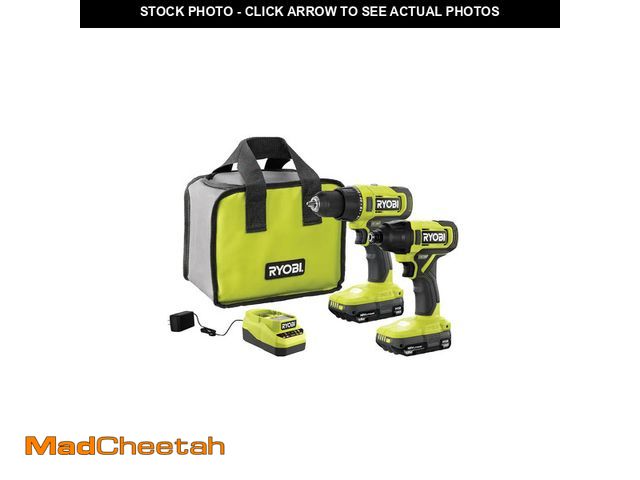 Lot 74-12795575 - Ryobi ONE+ 18V Cordless 2-Tool Combo Kit With Drill/Driver, Impact Driver, (2) 1.5 Ah Batteries, And...