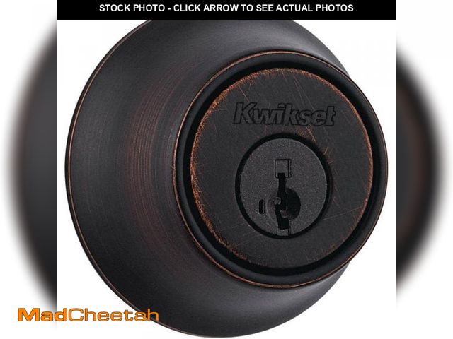 Lot 74-12521212 - Kwikset 660 Venetian Bronze Single Cylinder Deadbolt featuring SmartKey Security and Microban Techno...