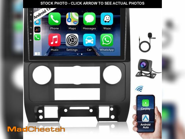 Lot 74-12708377 - 2G+64G Android 13 Car Stereo with Wireless Apple Carplay Android Auto for 2008-2012 Ford Escape Mazd...