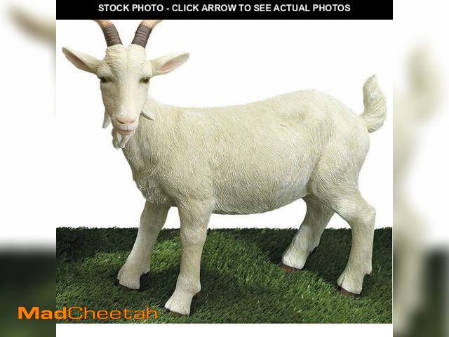 Lot 74-14351275 - Bits and Pieces 16-1/2" High Goat Garden Statues, Lifelike, Durable Resin, Hand-Painted - UNUSED
