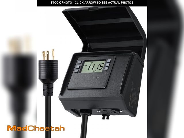 Lot 74-12221121 - SURAIELEC Digital Pool Timer for Above Ground Pools, NEMA L5-20R Twist-Lock Plug-in Timer, 20A 125V ...