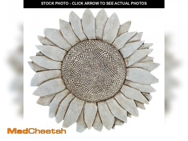 Lot 74-12310667 - NAT &amp; Jules Sunflower Shaped Dimensional Indoor Outdoor 12 inch Cast Resin Decorative Garden Ste...