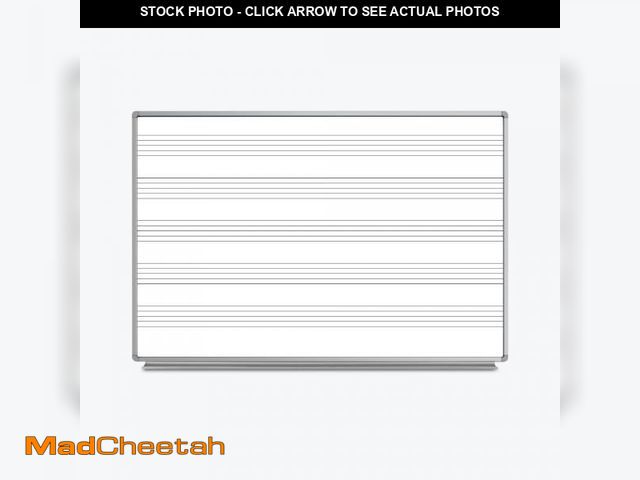Lot 74-12200221 - Classroom Basics WB7248M Wall-Mount Dry Erase Music Whiteboard, 72" W x 48" H, Aluminum Marker/Erase...