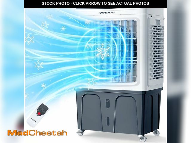 Lot 74-13213546 - VAGKRI 35" Evaporative Air Cooler, 2800CFM Swamp Cooler, 120 degreeOscillation Air Cooler with Remot...