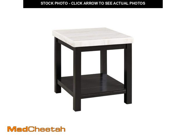 Lot 74-14254606 - Picket House Furnishings Evie White Marble Square 28 in. End Table - UNUSED
