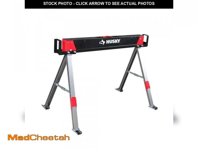 Lot 74-12492112 - Husky 28.7 in. x 41.1 in. Steel Saw Horse and Jobsite Table with 1100 lbs. Capacity - 1 Each - USED