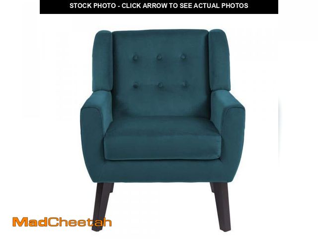 Lot 74-12496051 - Uixe Blue Velvet Upholstery Arm Chair (Set of 1) - UNUSED
