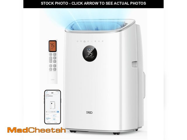 Lot 74-14370593 - DREO Portable Air Conditioner 8000 BTU ASHRAE (5000 BTU DOE), Drainage-free Cooling, 45dB Quiet Smar...