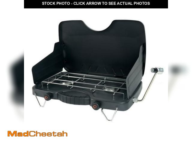 Lot 74-12381861 - Ozark Trail 2 Burner Propane Gas Camping Stove  GCT2208WB  Black  New - UNUSED