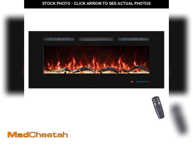 Lot 74-12814039 - Prismaster ...keeps your home stylish 42 in. Electric Fireplace Inserts, Wall Mounted with 13 Flame ...