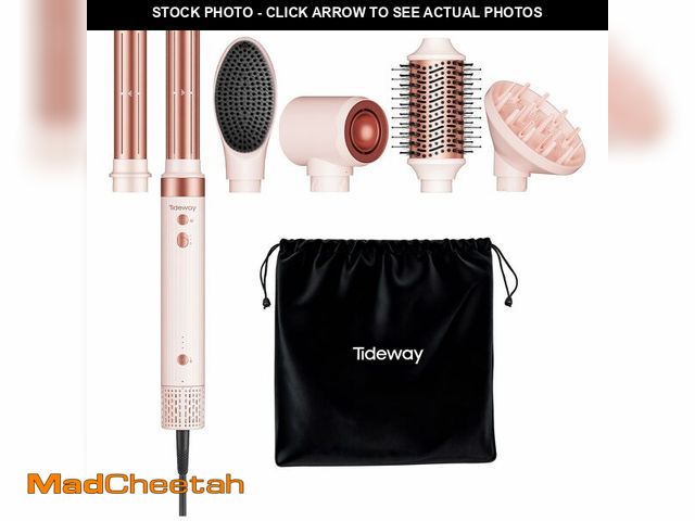 Lot 74-13575378 - Tideway Prowaver 6-in-1 Hot Air Styler Wrap Dual Voltage Ionic Professional Hair Dryer Brush with Au...