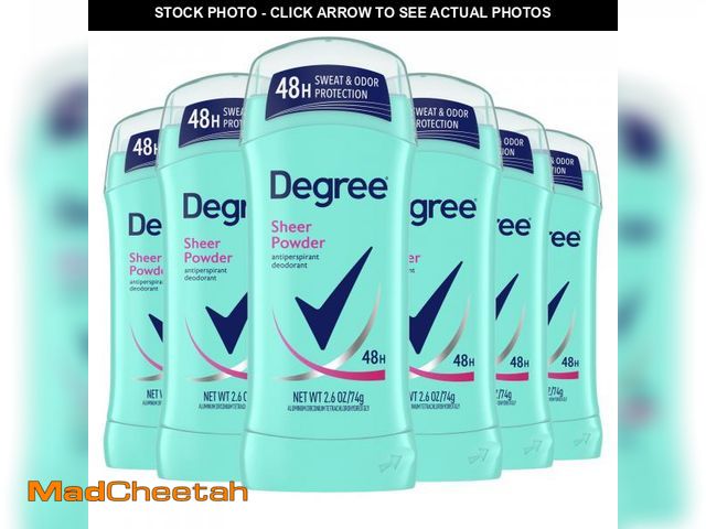 Lot 74-12349233 - Degree Original Antiperspirant Deodorant Sheer Powder Pack of 6 48-Hour Sweat &amp; Odor Protection ...