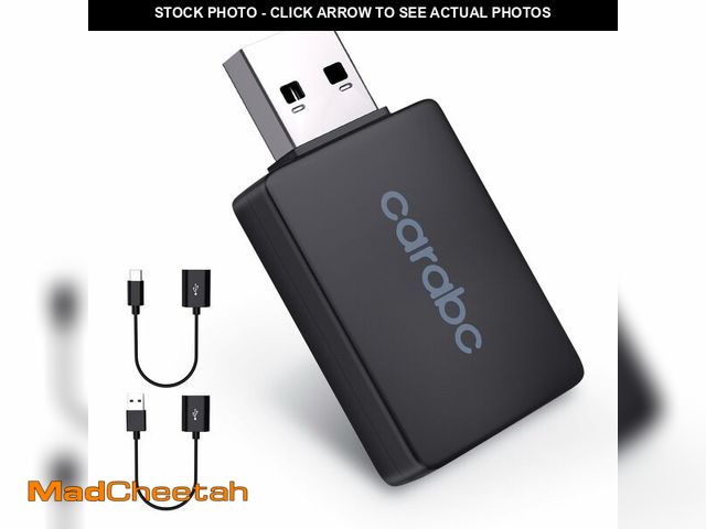 Lot 74-12718344 - Upgraded Wireless CarPlay Adapter for Apple iPhone - Converts Factory Wired to Wireless CarPlay, Plu...