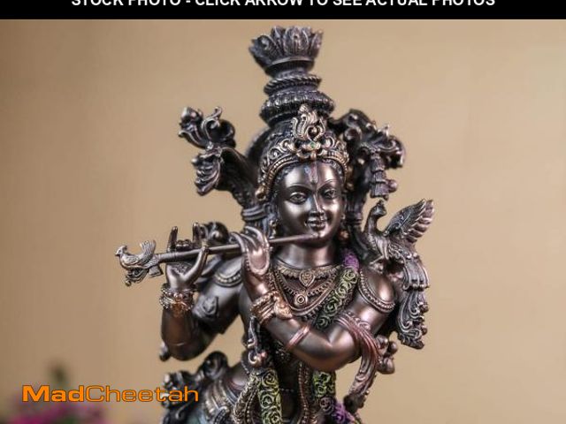 Lot 74-12220638 - SHIVAJI ARTS Krishna Statue Standing Bonded Bronze 15Inch Brown Color God of Love Pack of 1 - UNUSED