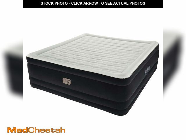 Lot 74-12886043 - Bestway Tritech Air Mattress King 24" with Built-in AC Pump Included - USED