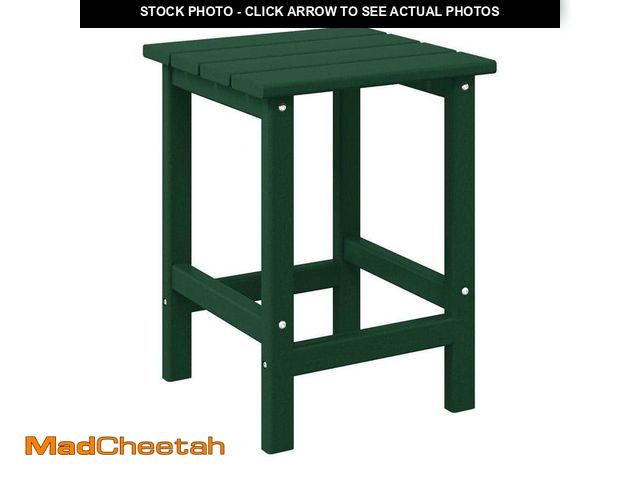 Lot 74-14115580 - WESTIN OUTDOOR Mason 18 in. Dark Green Poly Plastic Fade Resistant Outdoor Patio Square Adirondack S...