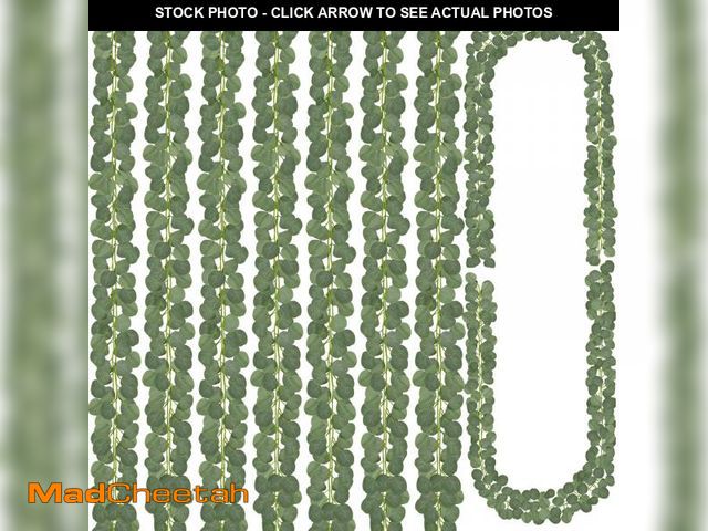 Lot 74-12113218 - CQURE 48 Pack Artificial Eucalyptus Garland Faux Greenery Garland Eucalyptus Leaves Vines Table Runn...