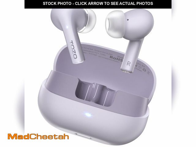 Lot 74-12718067 - TOZO E2 Wireless Earbuds with 2 Mics AI Call Noise Cancellation, 10mm Drivers with Powerful Bass, Ap...